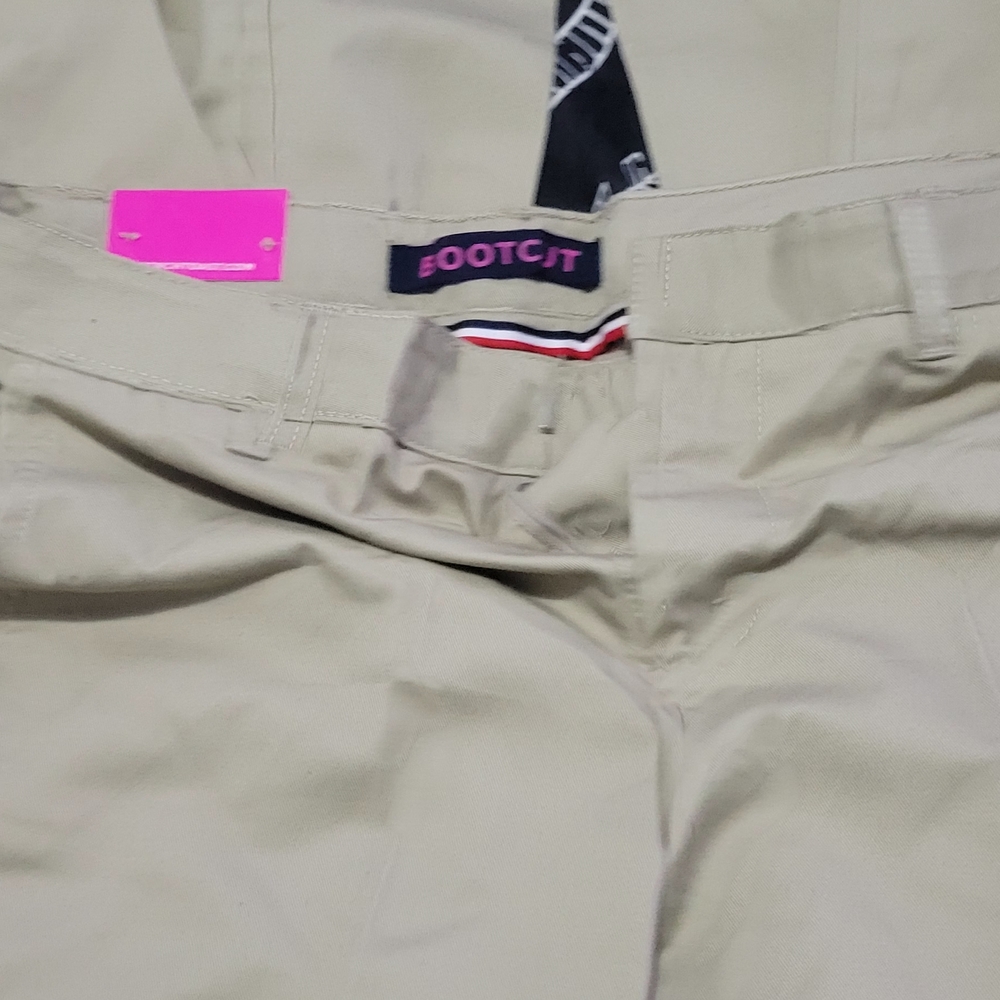 Beige Bootcut Pants